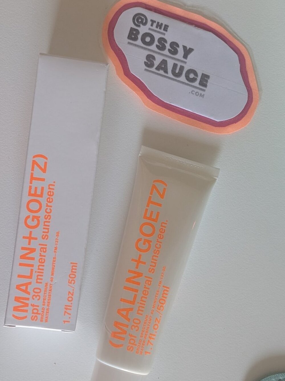MALIN+GOETZ SPF 30 Water-Resistant Mineral Sunscreen NIB